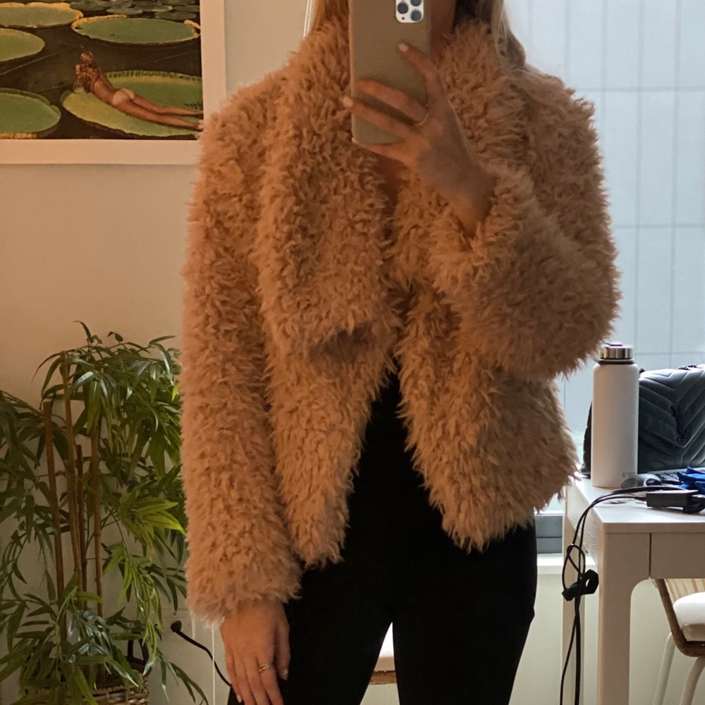 Furry teddy coat